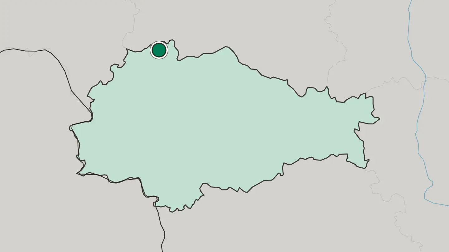 Map of Zheleznogorsk in Russia