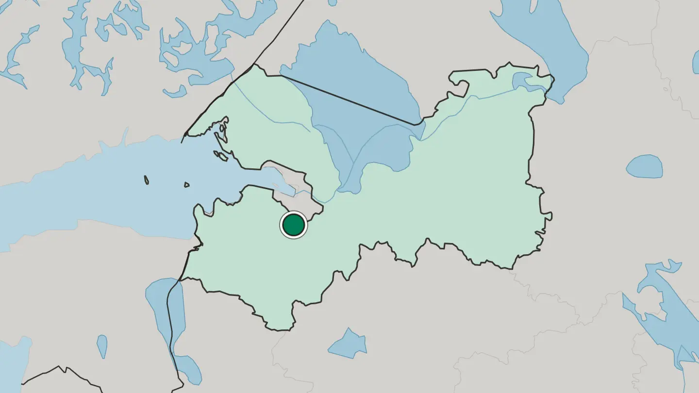 Map of Gatchina in Russia