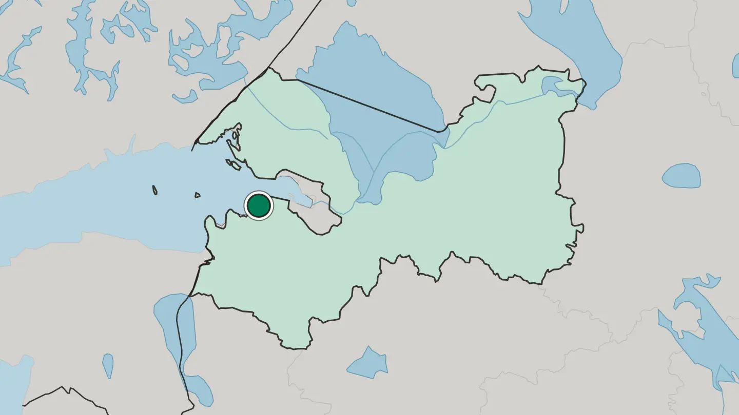 Map of Sosnovyy Bor in Russia
