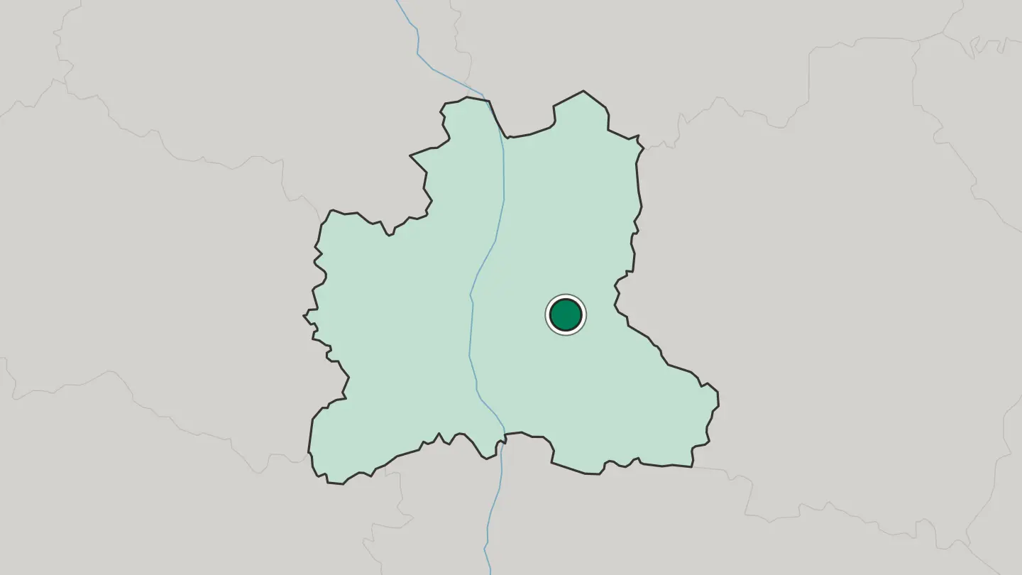 Map of Lipetsk in Russia