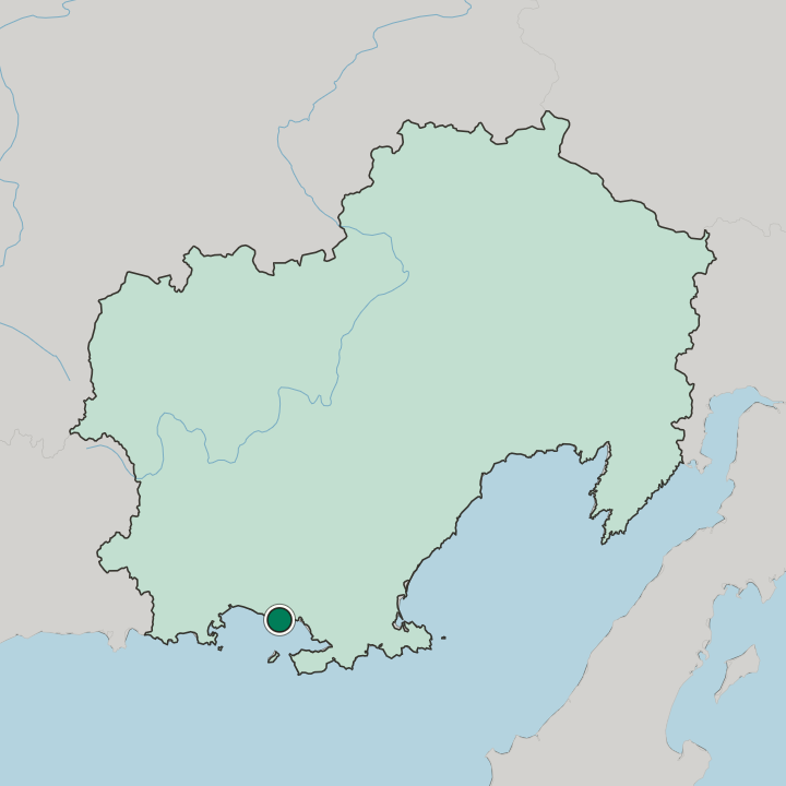Map showing Magadan — In Magadan Oblast