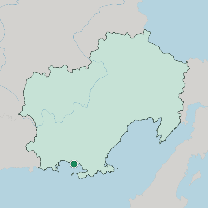Map showing Magadan — In Magadan Oblast