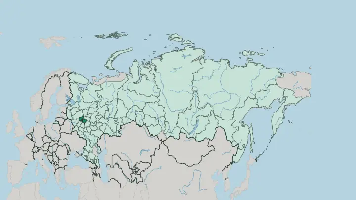 Map of Moskva in Russia