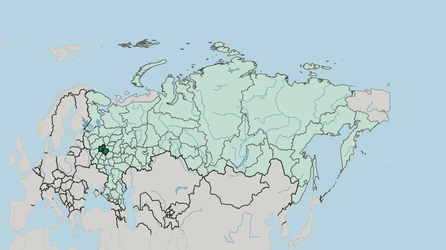 Map of Moskva in Russia