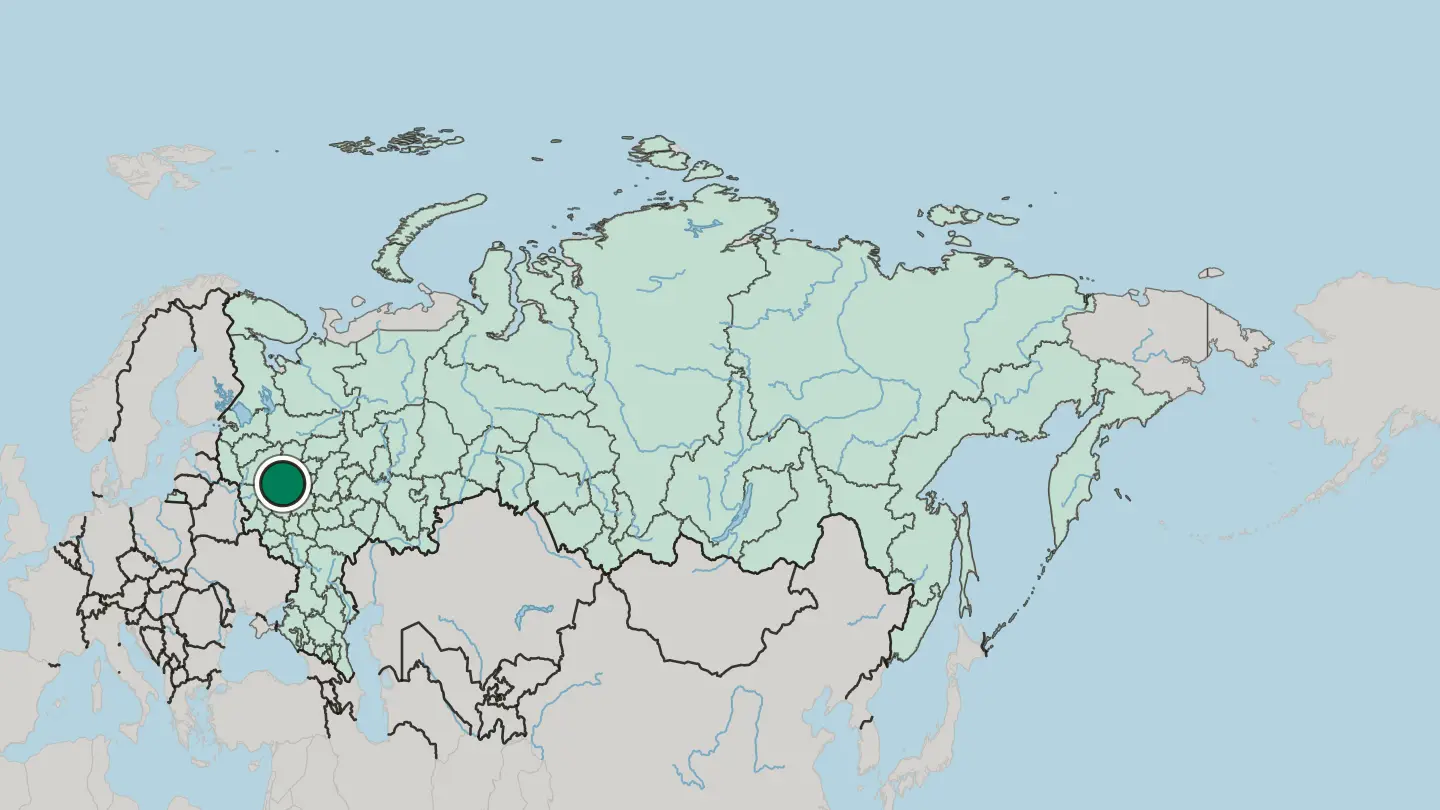 Map of Moscow in Russia