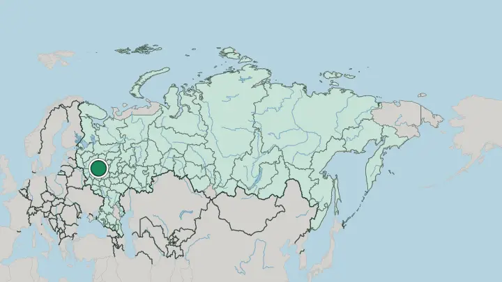 Map of Moscow in Russia