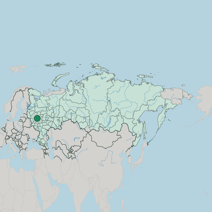 Map showing Moscow — In Russia