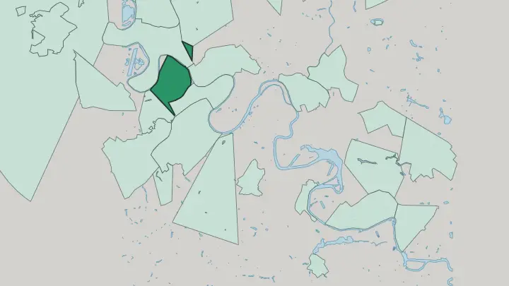 Map of Fili in Moscow