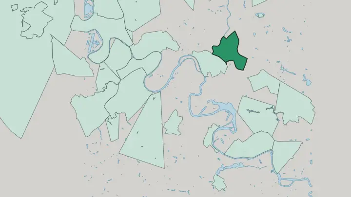 Map of Lefortovo in Moscow