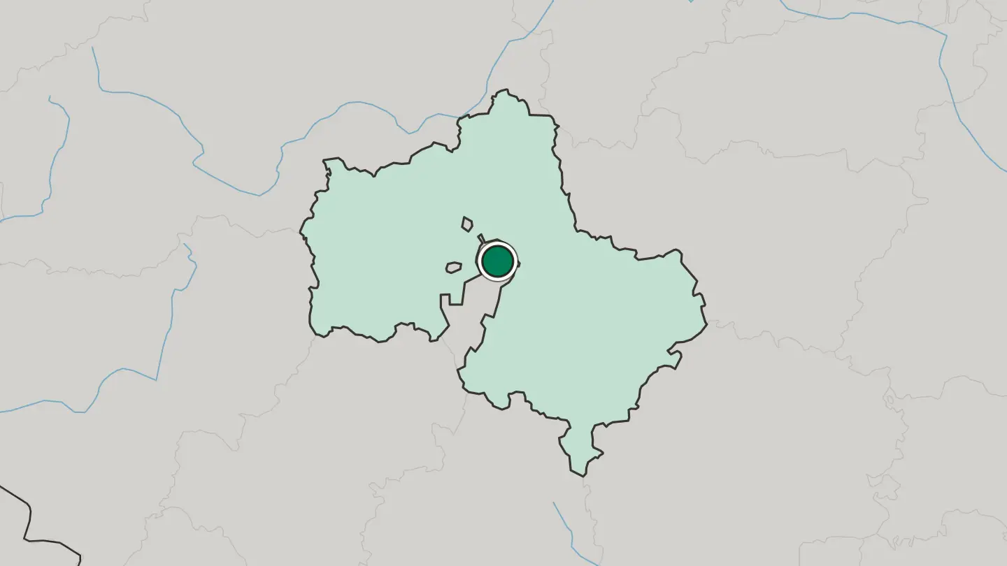 Map of Moscow in Russia