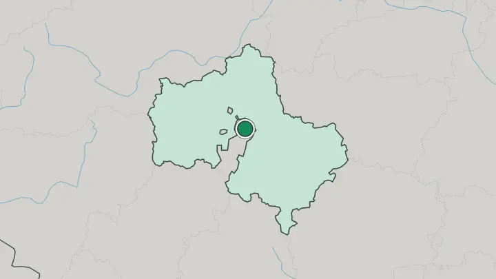 Map of Moscow in Russia