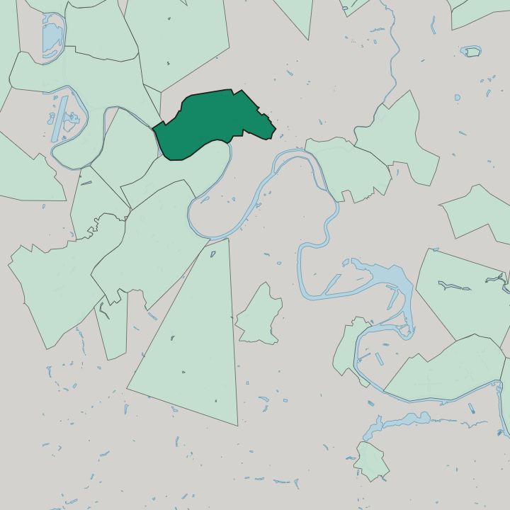 Map showing Presnenskiy — In Moscow