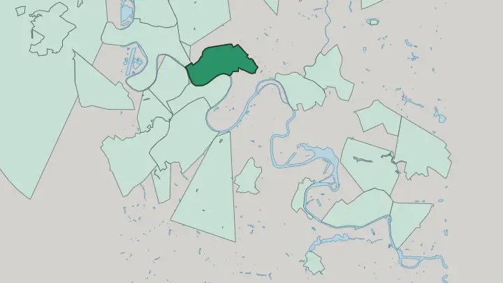 Map of Presnenskiy in Moscow