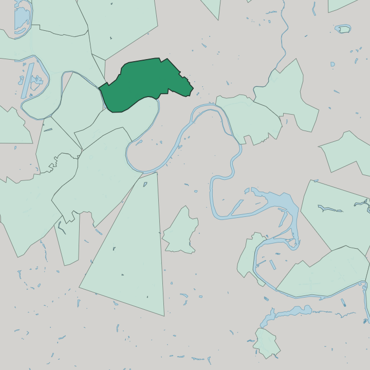 Map showing Presnenskiy — In Moscow