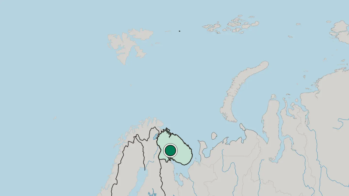 Map of Apatity in Russia