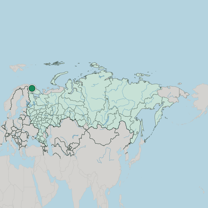 Map showing Murmansk — In Russia
