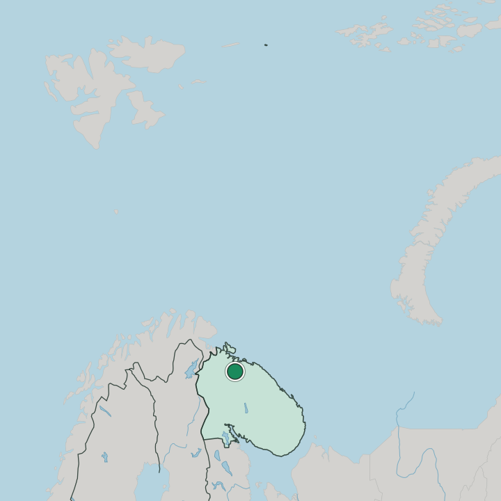 Map showing Murmansk — In Murmansk Oblast