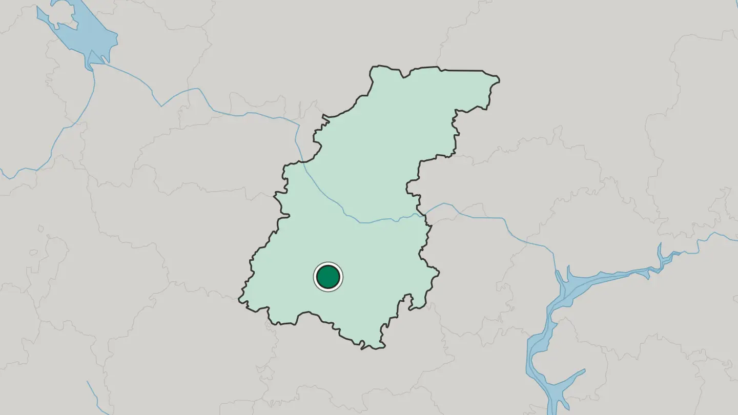 Map of Arzamas in Russia