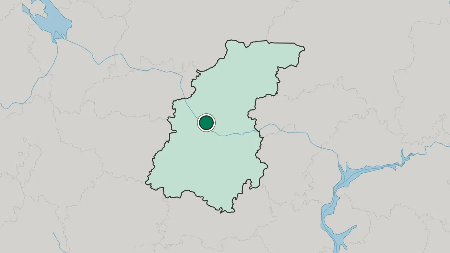 Map of Bor in Russia