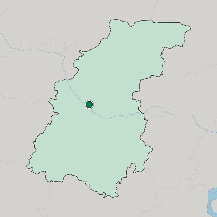 Map showing Bor — In Nizhny Novgorod Oblast