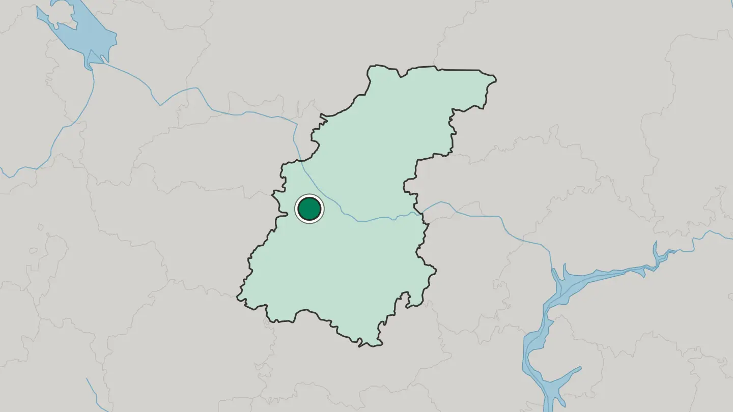 Map of Dzerzhinsk in Russia