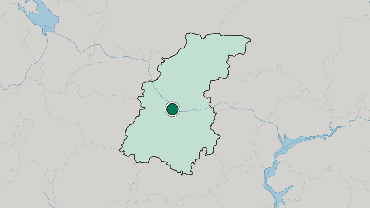 Map of Kstovo in Russia