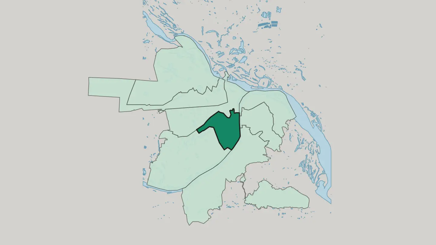 Map of Leninsky City District in Nizhniy Novgorod