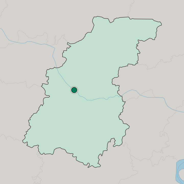 Map showing Avtozavodsky City District, District d'Avtozavodsky — In Nizhny Novgorod Oblast