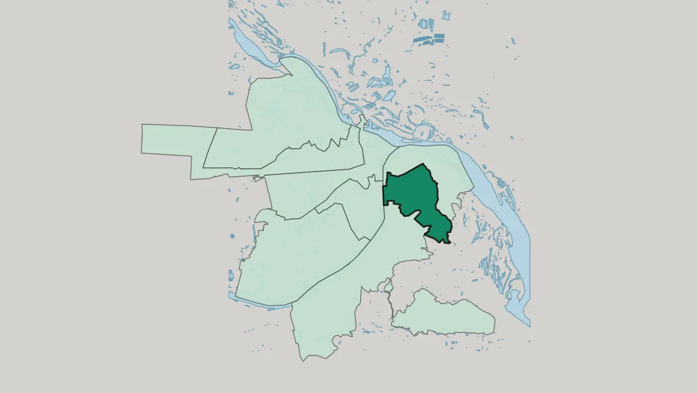 Map of Sovetsky City District, Nizhny Novgorod in Nizhniy Novgorod