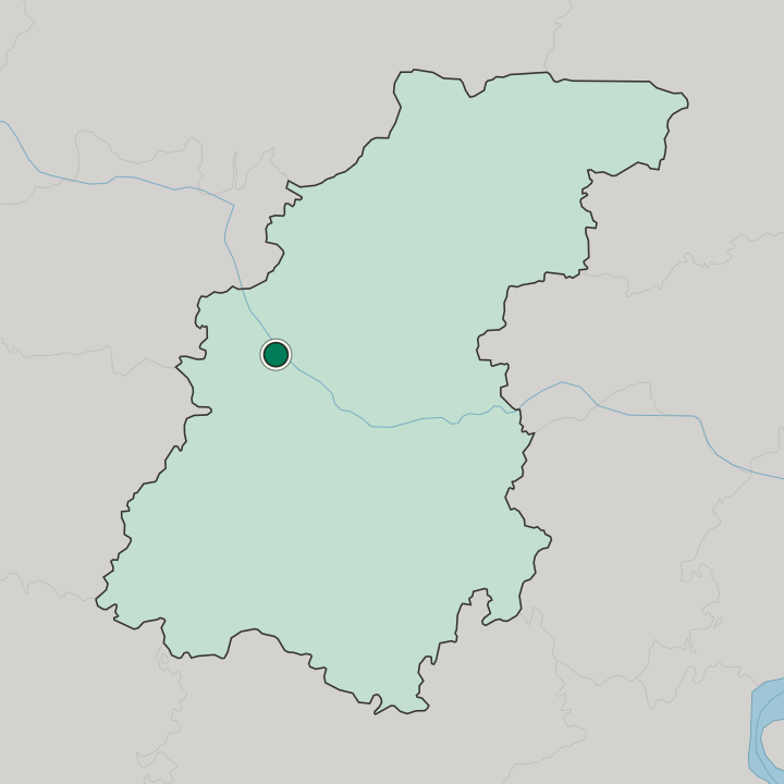 Map showing Novaya Balakhna — In Nizhny Novgorod Oblast