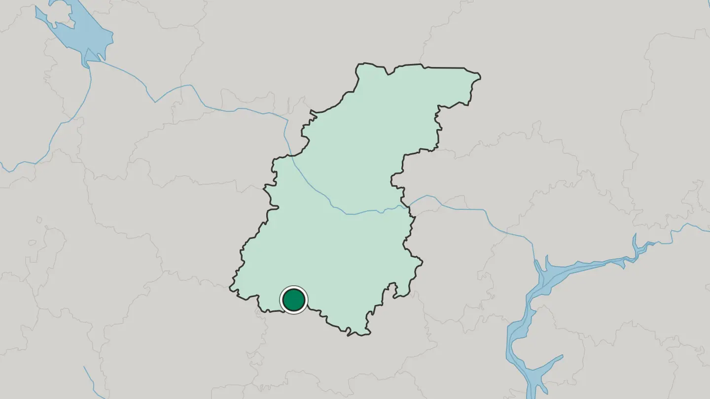 Map of Sarov in Russia