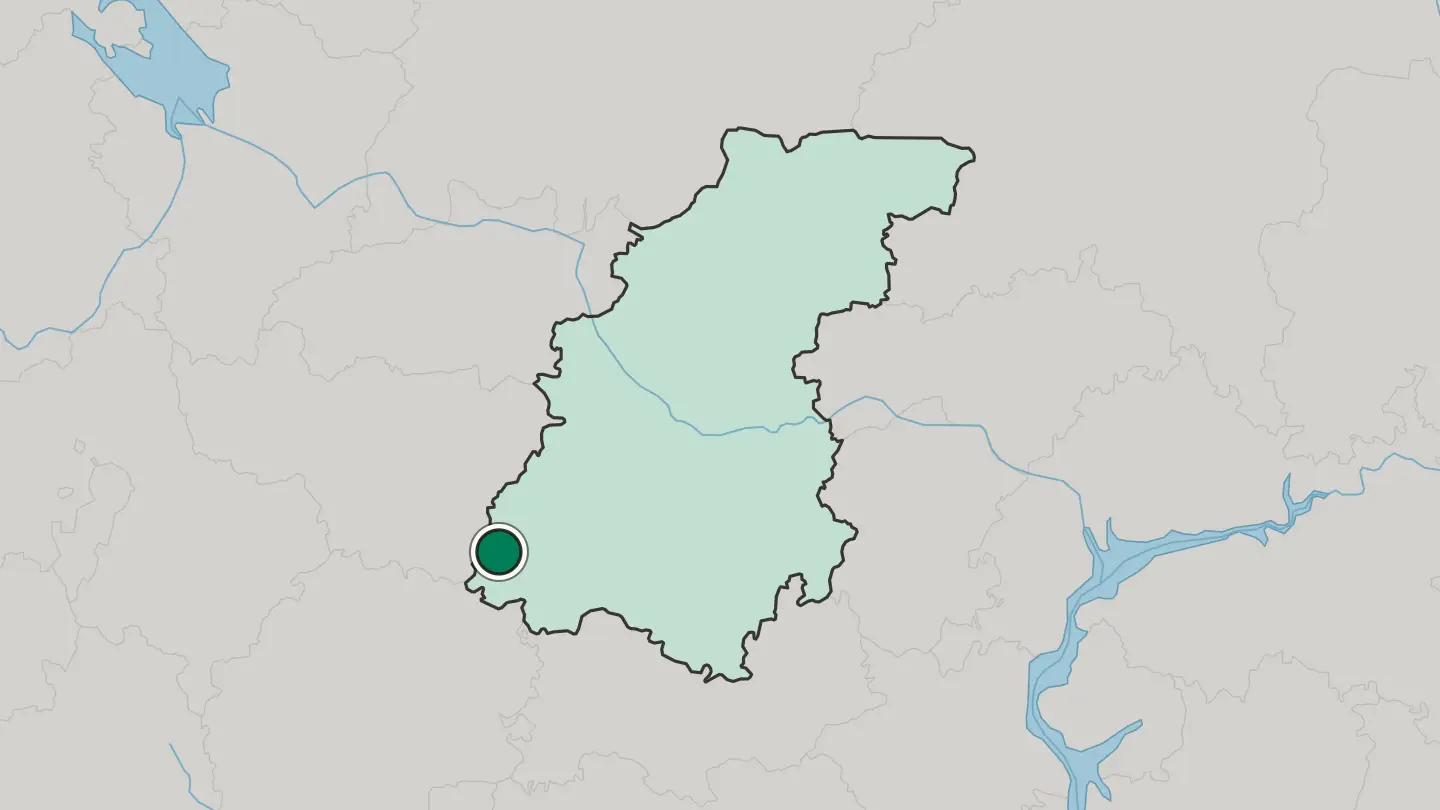 Map of Vyksa in Russia