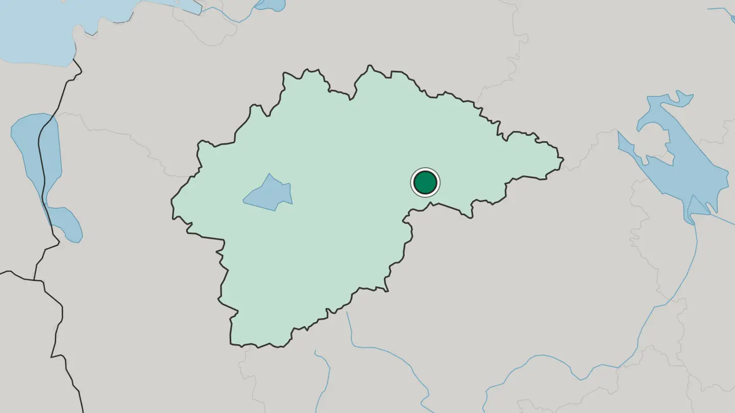 Map of Borovichi in Russia