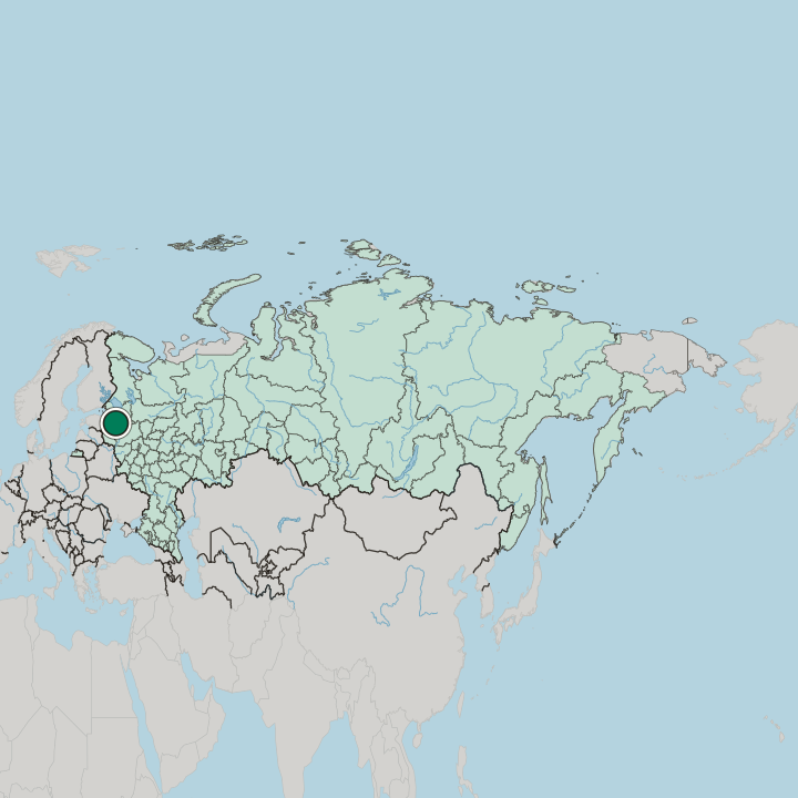 Map showing Velikiy Novgorod — In Russia
