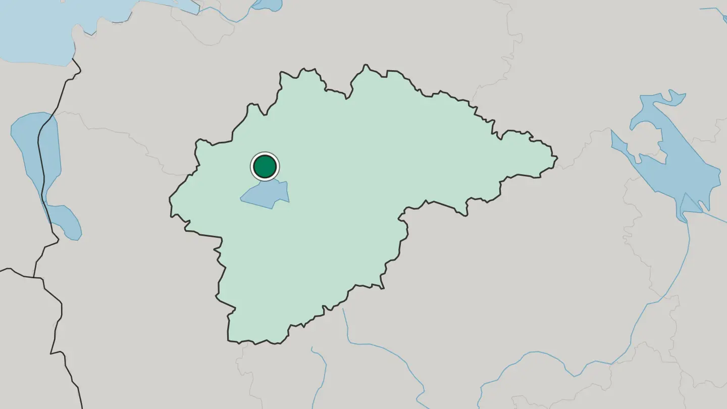 Map of Velikiy Novgorod in Russia