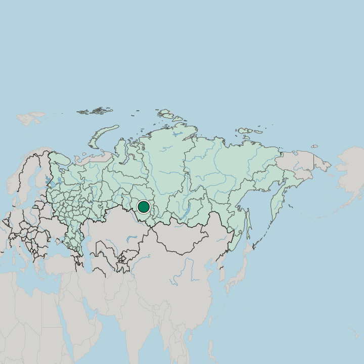 Map showing Berdsk — In Russia