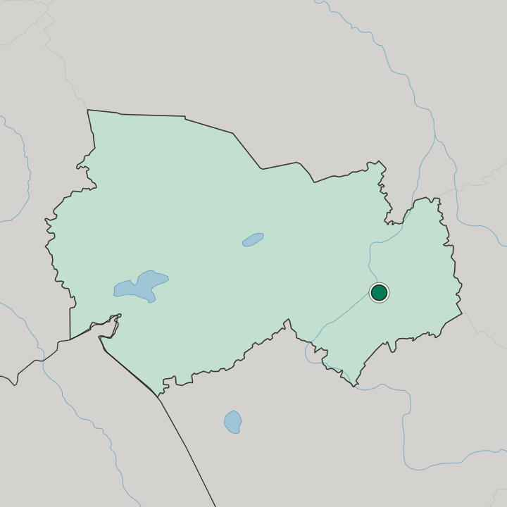 Map showing Berdsk — In Novosibirsk Oblast