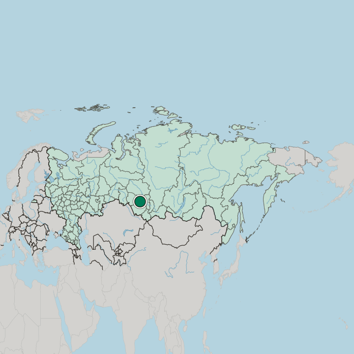 Map showing Iskitim — In Russia