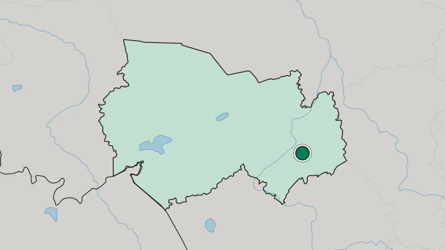 Map of Iskitim in Russia