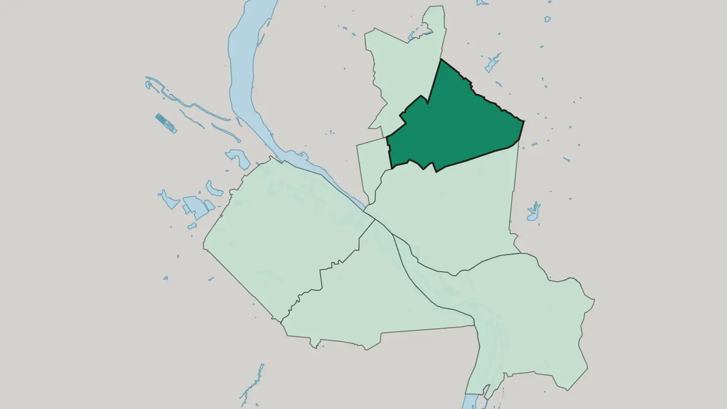 Map of Dzerzhinsky City District in Novosibirsk