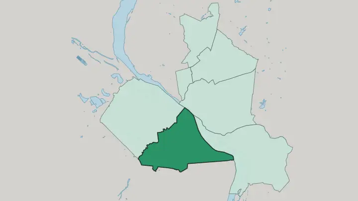 Map of Kirovsky City District in Novosibirsk