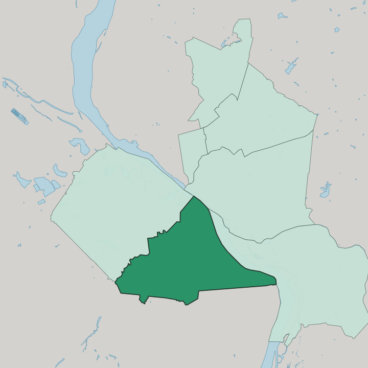 Map showing Kirovsky City District — In Novosibirsk