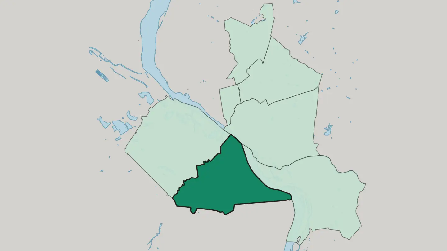 Map of Kirovsky City District in Novosibirsk