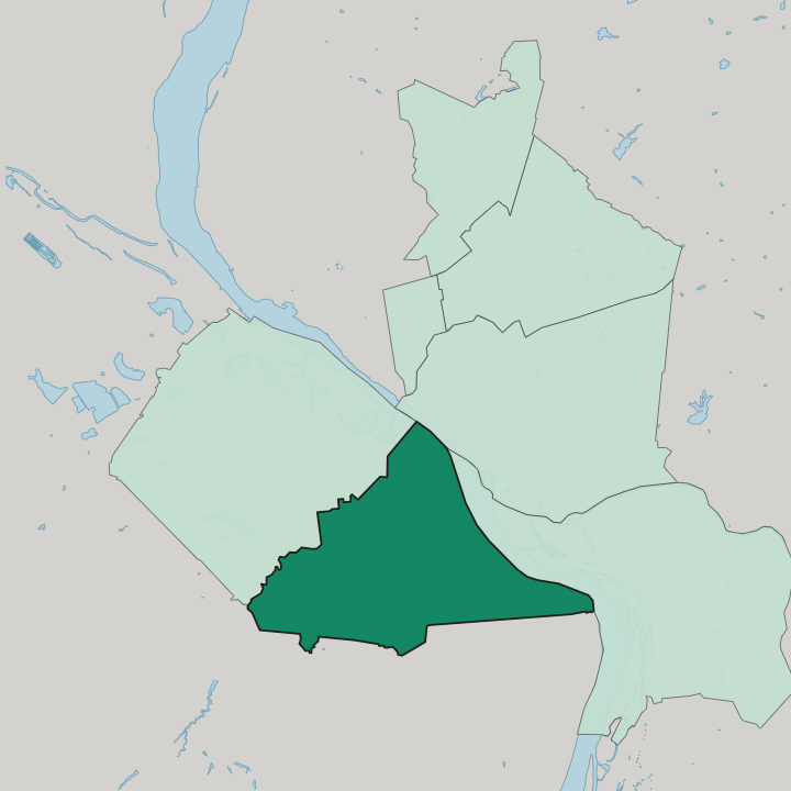 Map showing Kirovsky City District — In Novosibirsk