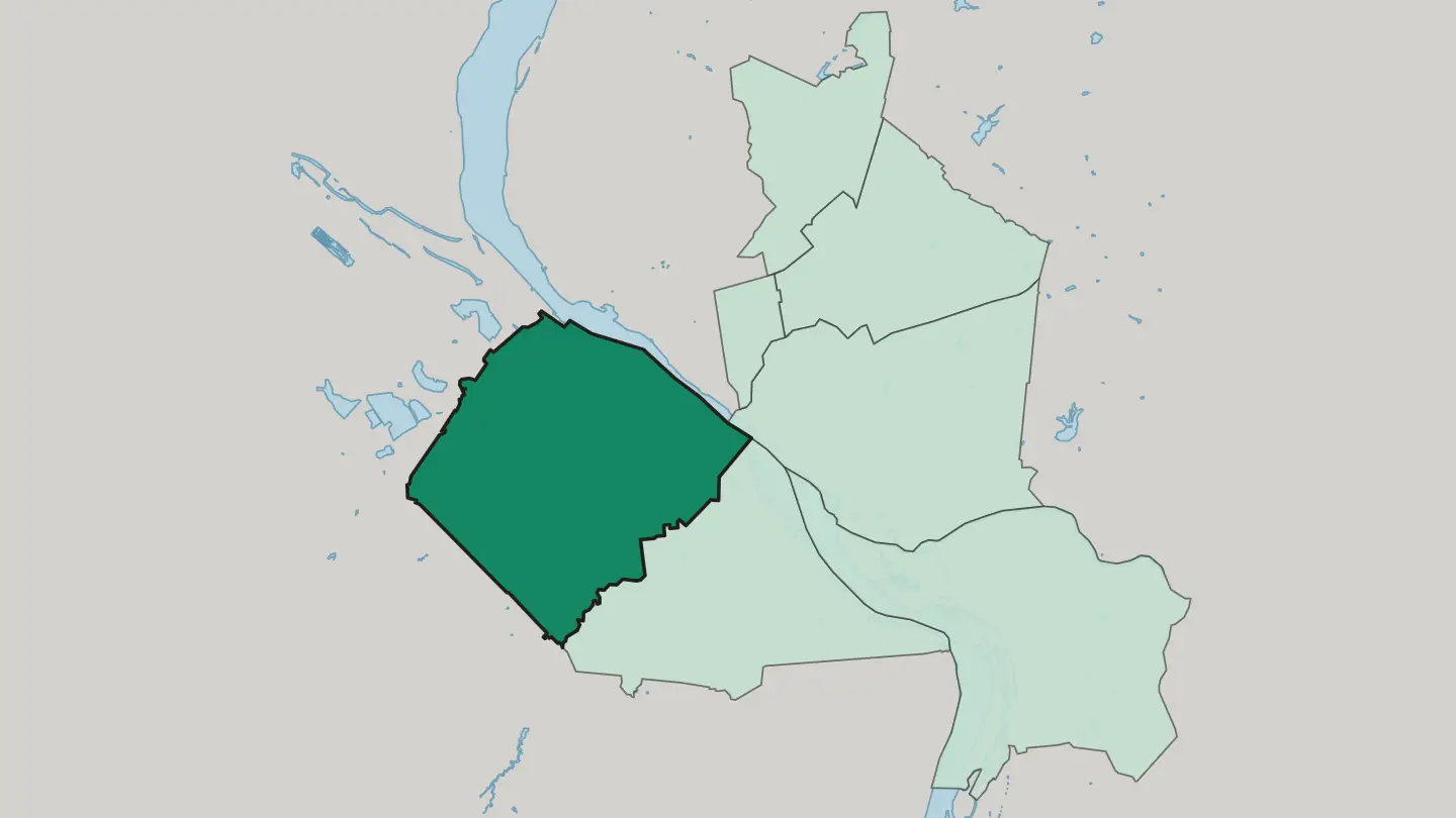 Map of Leninsky City District in Novosibirsk