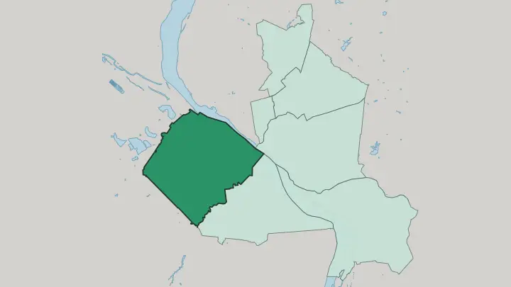 Map of Leninsky City District in Novosibirsk