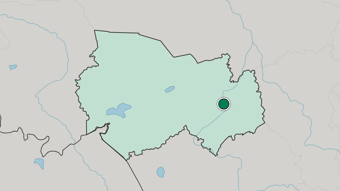 Map of Novosibirsk in Russia