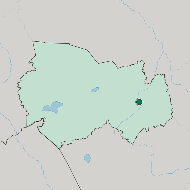 Map showing Leninsky City District — In Novosibirsk Oblast