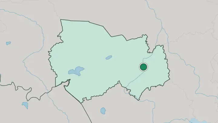 Map of Novosibirsk in Russia