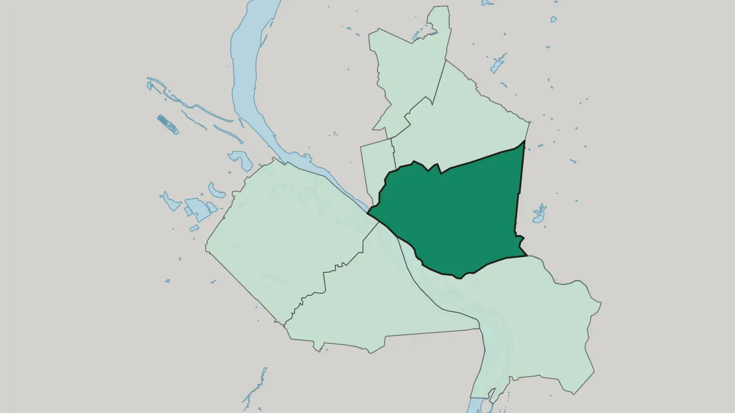 Map of Oktyabrsky City District in Novosibirsk